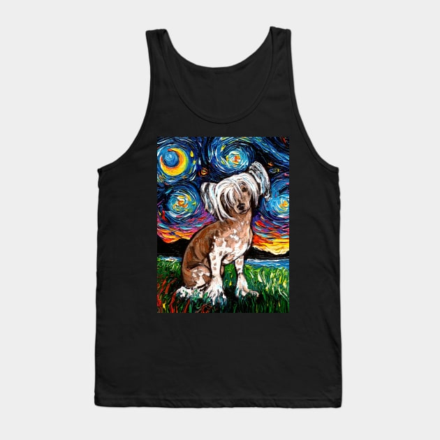 Chinese Crested Night Tank Top by sagittariusgallery